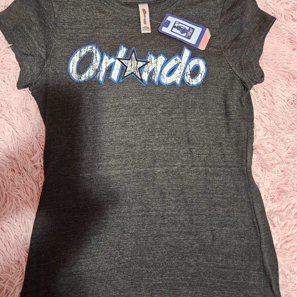 Women's Gray Orlando Magic Graphic Tee
